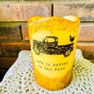 *Better on the Farm Truck Pillar Candle 3”x4.5”